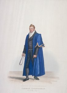 Londra şehrinin ortak meclis üyesi William John Reeves, sivil kostümlü, 1825