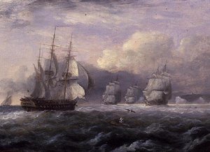 Sert Bir Esinti Öncesinde Koşmak - North Foreland, Kent Sahili by Thomas Luny