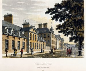 Chelsea Hastanesi, "Londra ve Westminster Illustrated Şehirlerinde Pitoresk Bir Tur", 1792-1801