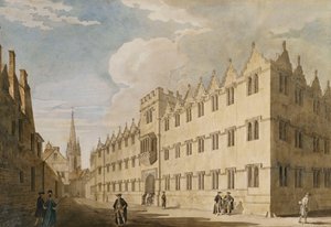 Oriel Koleji, Oxford, Uzaktaki Aziz Mary Kilisesi ile,