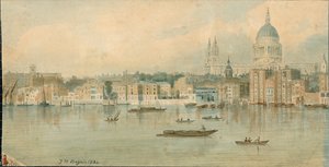 13 parça halinde Thames Nehri Panoraması, Kuzey Yakası by Thomas Mann Baynes