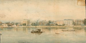 13 bölümden Thames Nehri, Kuzey Yakası Panoraması by Thomas Mann Baynes