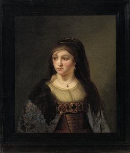 Peçeli Bir Bayan Portresi by Thomas Mathisen