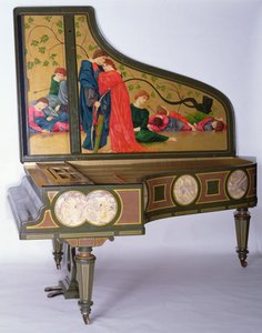 Konser Kuyruklu Piyano, Sebastien Erard, c.1850 (boyalı ahşap, abanoz ve fildişi tuşlar)