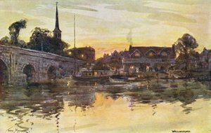 Thames Nehri: Wallingford (renkli lito) by Thomas Maybank