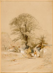 Süvari ile Peyzaj Yolu (gövde rengi) by Thomas Miles II Richardson