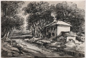 Cottage recto ile manzara, c. 1820