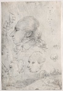 Kafa Çalışmaları verso, c. 1820