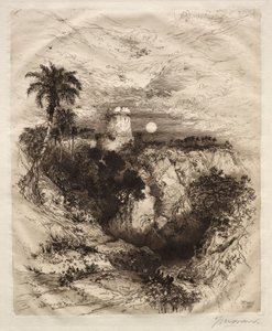 Cortes Kulesi, 1883. by Thomas Moran