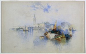 San Marco Havzası, 1897. by Thomas Moran