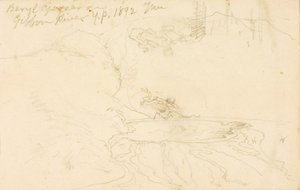 Gibbon Nehri üzerindeki Beryl Gayzeri, Yellowstone Parkı by Thomas Moran