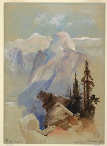 Çizim, Half Dome, Yosemite, 1873 by Thomas Moran