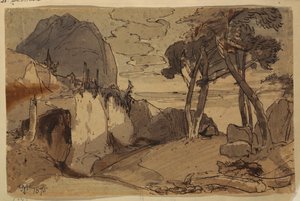 Çizim, Dağ Manzarasında Yol, 1875 by Thomas Moran