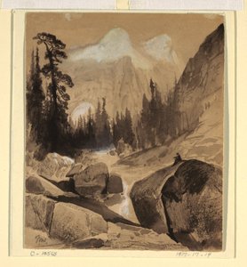 Çizim, Kuzey Kubbesi, Yosemite, Kaliforniya, 1872 by Thomas Moran