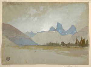 Çizim, Tetons, Idaho, 1879 by Thomas Moran
