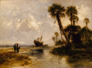 Fort George Adası, Florida by Thomas Moran