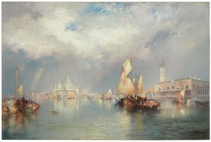 Büyük Kanal, Venedik, 1905 by Thomas Moran