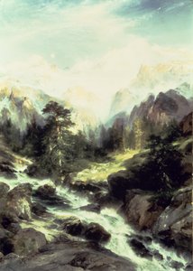 Teton Sıradağlarında, 1899 by Thomas Moran