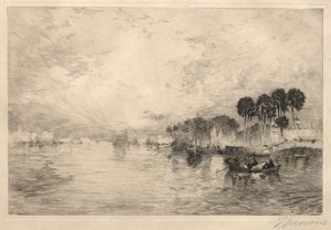 Johns Nehri'nde Sabah, Florida, 1881. by Thomas Moran