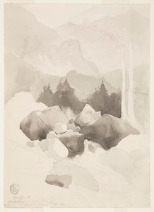 Ruxton, Colorado'da Çalışma by Thomas Moran