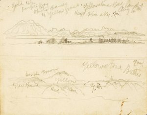 Yellowstone Bad Lands (ve) Yellowstone Buttes by Thomas Moran