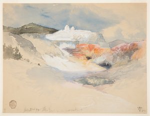 Yellowstone, Kaplıcalar by Thomas Moran
