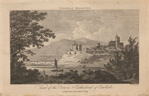 Kasaba ve Carlisle Katedrali'nin görünümü by Thomas Morris