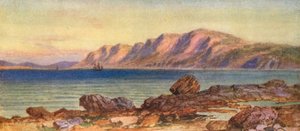 Porcupine Burnu, Canso Boğazı, Cape Breton (renkli litografi)