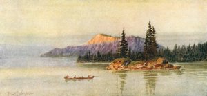 Cariboo Adası, Thunder Bay (renkli lito) by Thomas Mower Martin