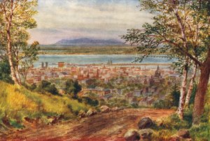 Montreal, Dağdan Gerçek St Lawrence (renkli lito)