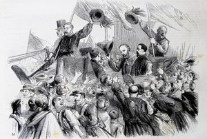 Garibaldi'nin Napoli'ye girişi, 1860 by Thomas Nast