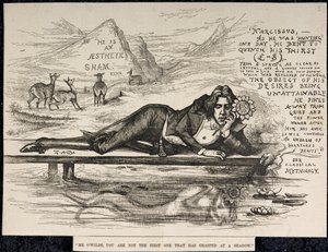 Oscar Wilde Narcissus olarak (bir yazıt ile) (gravür)