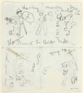 Eskiz Sayfası: Katolik Rahiplerin Gücü (recto); Eskiz Sayfası (verso)