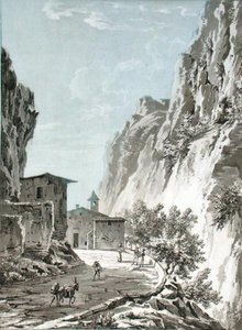 Simplon Geçidi üzerindeki Gondo Köyü, T. Bruun Neergaard