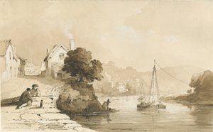 Arley - Severn Nehri: sepya çizimi, 8 Eylül 1837 by Thomas Peploe Wood