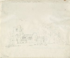 Arley Kilisesi: karakalem , 4 Eylül 1837 by Thomas Peploe Wood