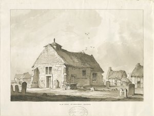 Bednall Kilisesi: sepya çizimi, nd [?1838] by Thomas Peploe Wood