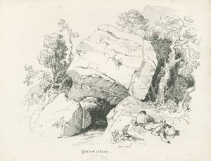 Biddulph - "Gawton Stone": kalem ve mürekkeple çizim, 1836 by Thomas Peploe Wood