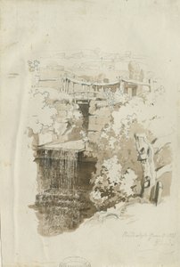 Biddulph - kırsal görünüm: kurşun kalem ve yıkama çizimi, 8 Haziran 1837 (çizim) by Thomas Peploe Wood