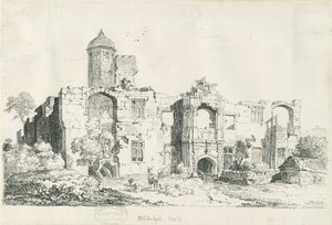 Biddulph Salonu (eski): kalem ve mürekkeple çizim by Thomas Peploe Wood