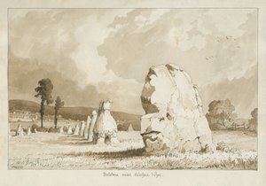 Bolstone, Kinver Edge yakınında: sepya çizimi by Thomas Peploe Wood