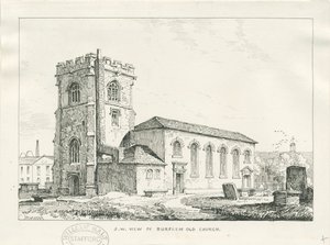 Burslem - St. John Kilisesi: karakalem by Thomas Peploe Wood