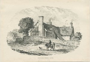 Chatcull Manor House: kalem ve mürekkep çizimi (vinyetli) by Thomas Peploe Wood