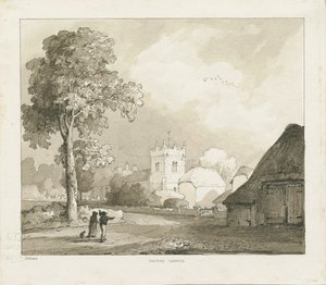 Colton Kilisesi: sepya çizimi by Thomas Peploe Wood
