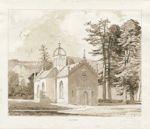 Pamuk - St. John Baptist Şapeli: sepya çizimi