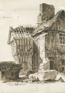 Eccleshall - Biana Salonu: sepya kalem çizimi, 1835 by Thomas Peploe Wood
