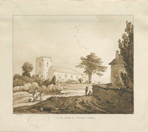 Fulford Kilisesi: sepya çizimi by Thomas Peploe Wood