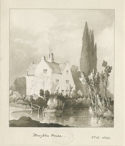 Haughton - Ev: sepya yıkama çizimi by Thomas Peploe Wood