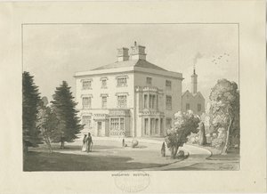 Haughton Rectory: çizim yıkama by Thomas Peploe Wood