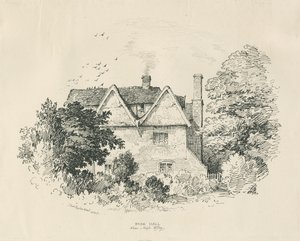 High Offley - Park Salonu: kalem ve mürekkeple çizim (vinyetli) by Thomas Peploe Wood